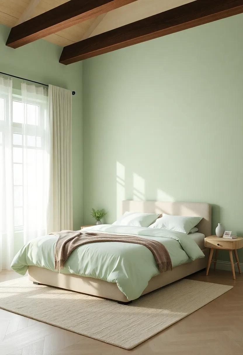 Embracing Soft Pastel Green: ⁢Creating a ⁢Calm Atmosphere in Your Bedroom