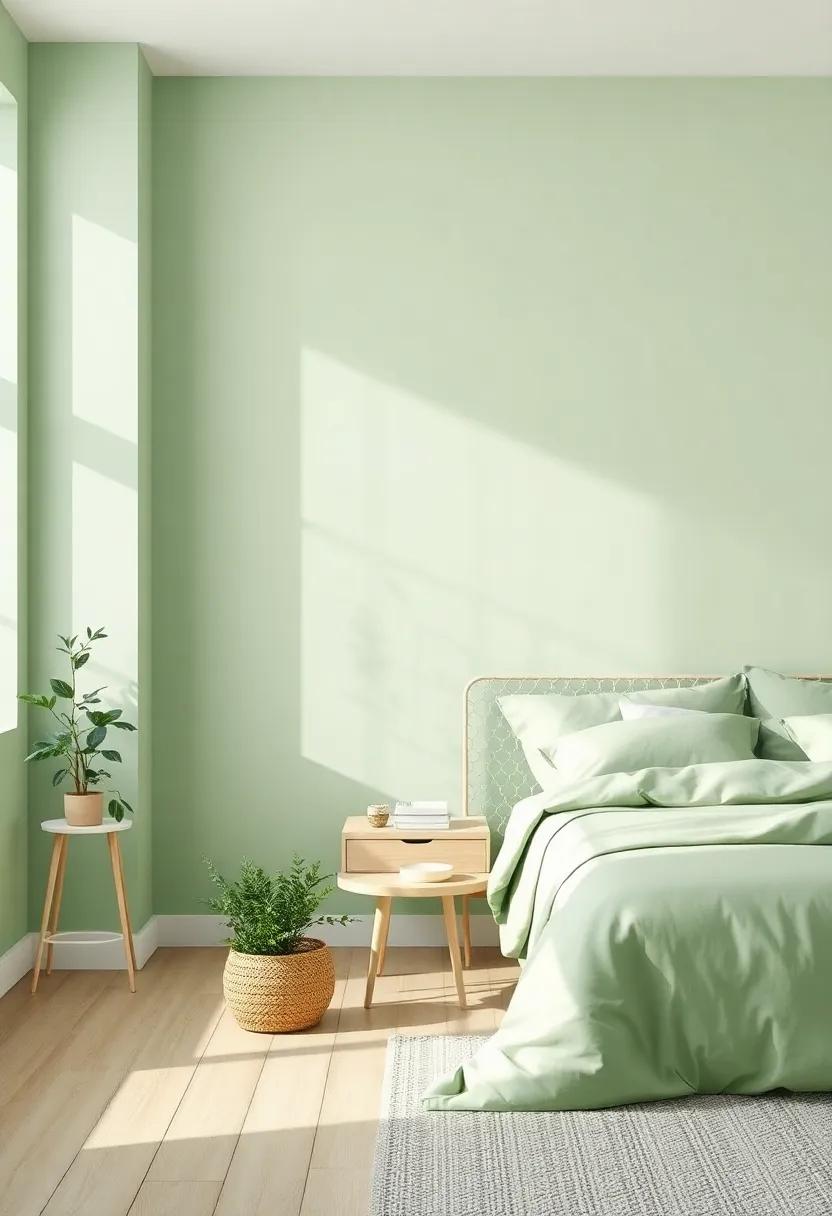 Bringing ⁣in Nature: The ⁣Role of Plants in ⁤a Pastel⁤ Green Bedroom