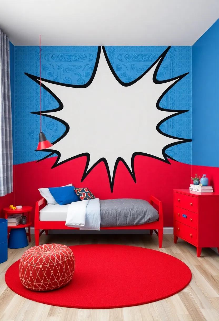 Transforming Walls Into comic Book Panels ⁤With Bold Colors‌ And Designs