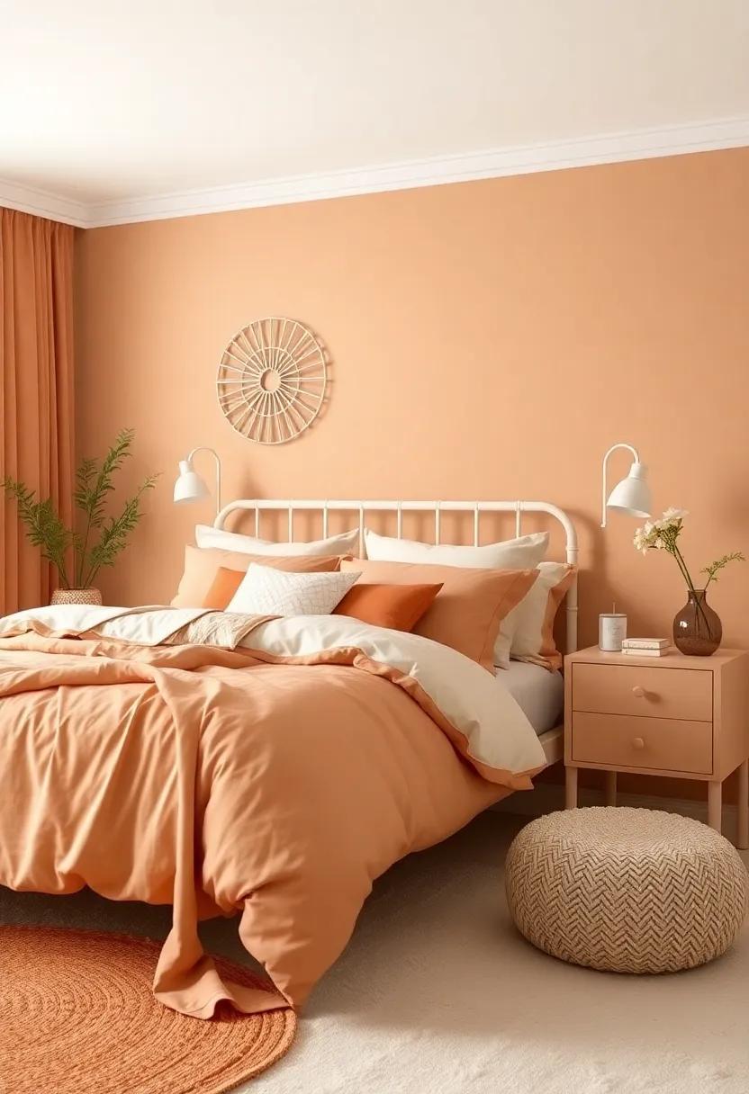 Inspiring Terracotta and Beige Bedding Combinations