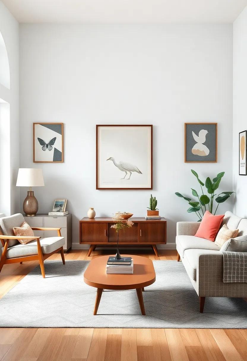 The Impact of Wall Art and Decor in Vintage Living​ Room Symmetry