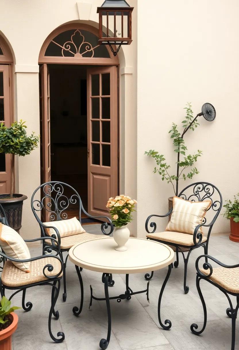 Classic Appeal: Pairing Wrought Iron with Timeless Textile⁤ Elements