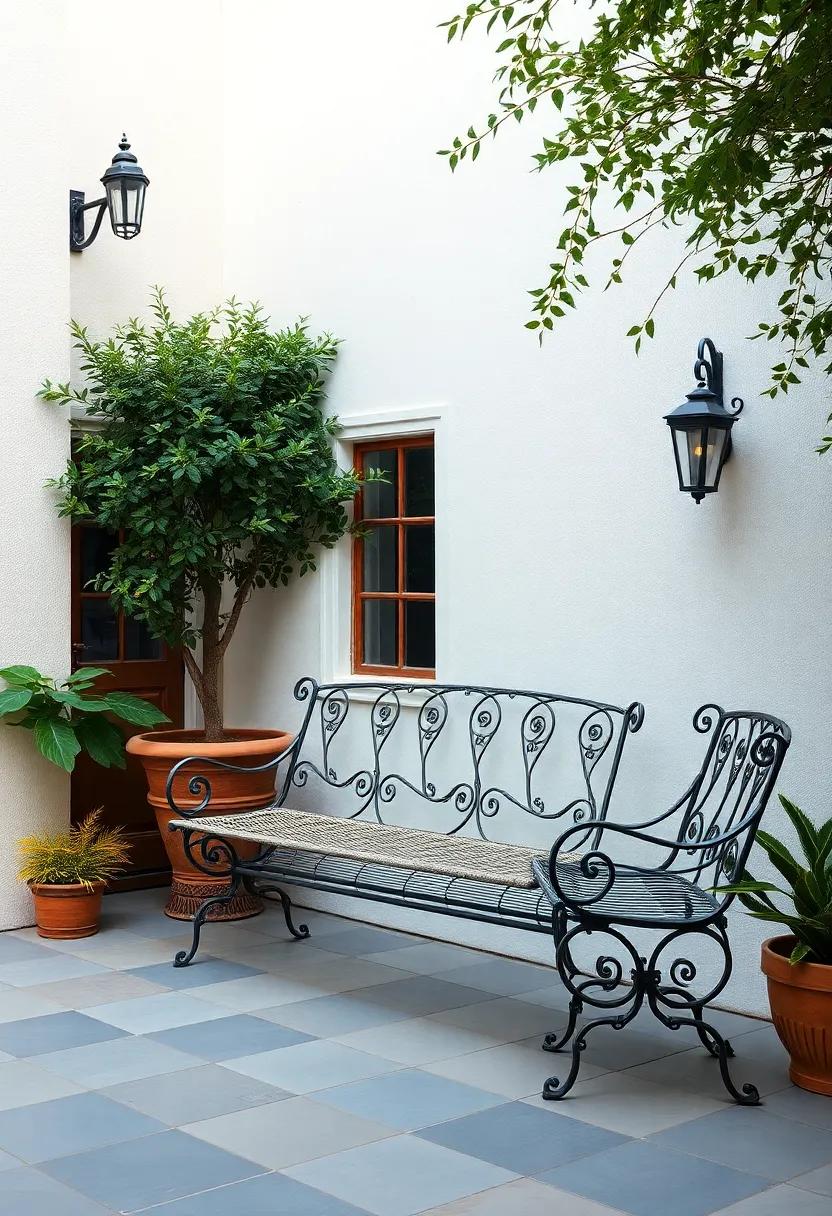 Artistic⁤ Serenity: Incorporating Wrought⁤ Iron Benches in Tranquil Settings