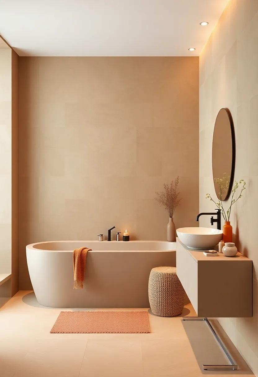 Embracing the Warm Glow of Earthy Tones in Your Bathroom⁣ Sanctuary