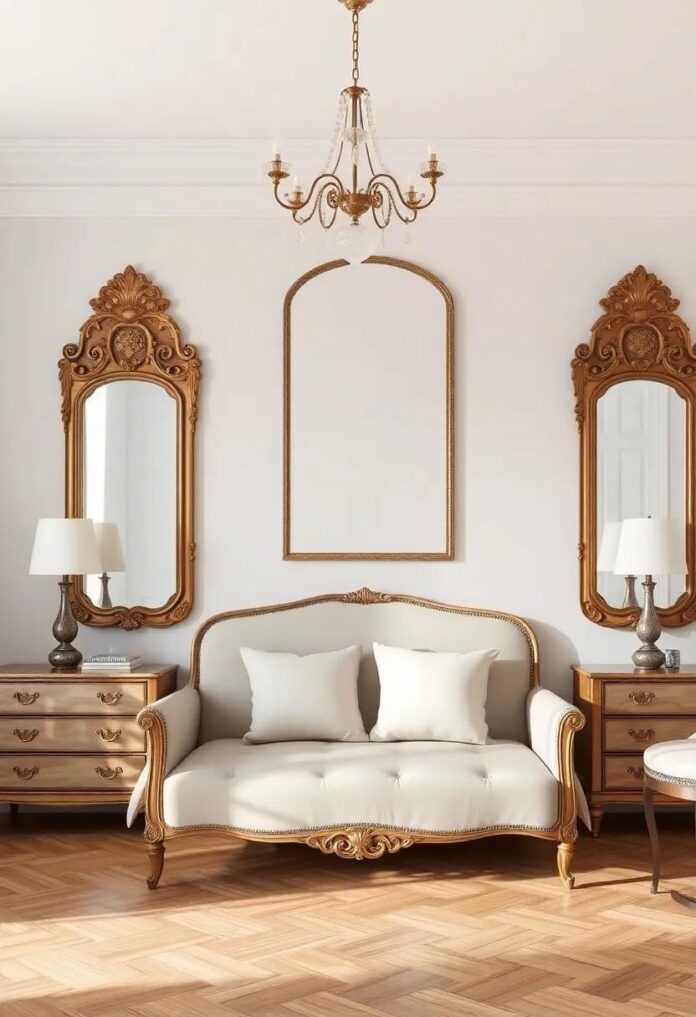 Reflecting Elegance: Exploring Vintage Bedroom Designs with Timeless Antique Mirrors