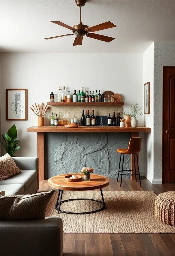 Crafting Charm: Designing a Cozy Rustic Bar for Your Small Living Room Retreat