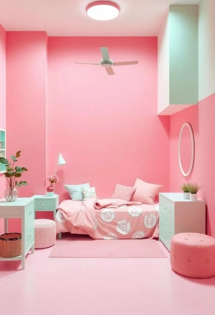 Creating a Dreamy Pink and Mint Teen Room: Stylish Ideas for a Chic Retreat