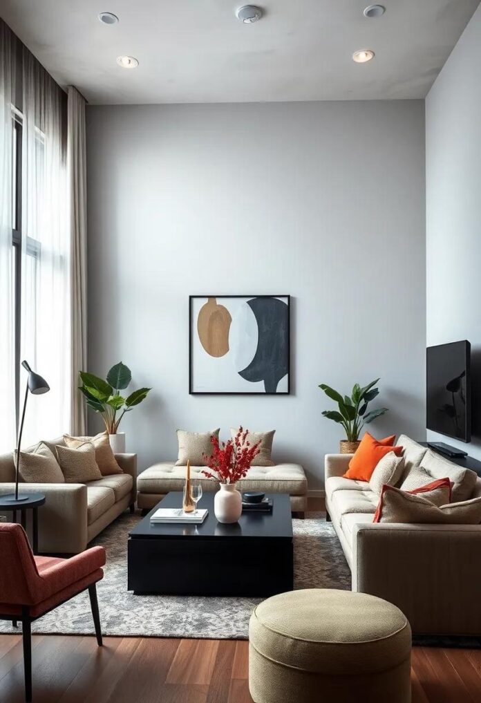 Chic Touches: Elevate Your Living Room with Stylish Apartment Accents