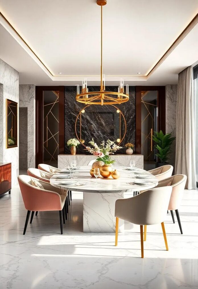 29 Stunning Gold and Marble Dining Room Decor Ideas to Elevate Your Space