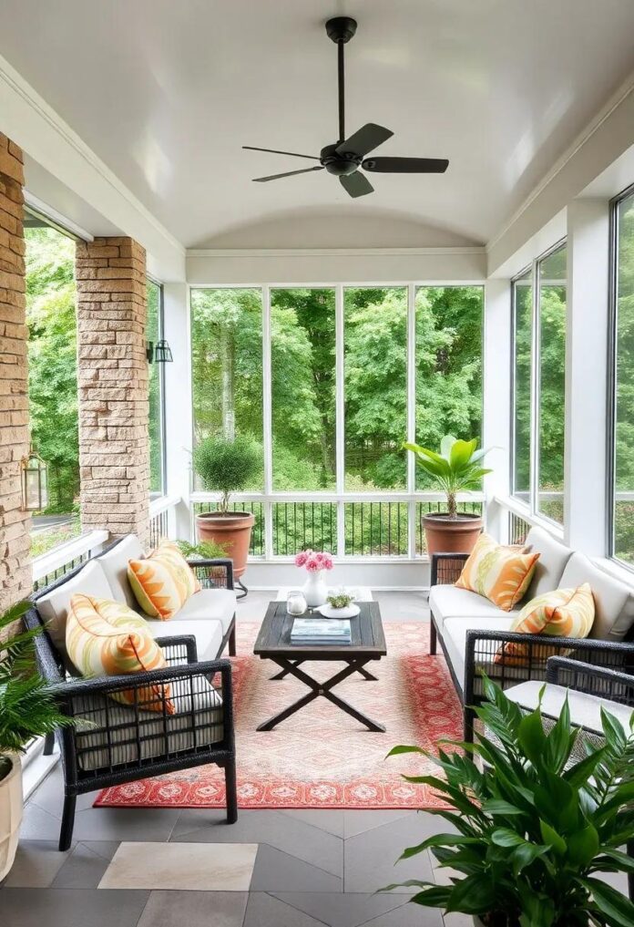 Embrace Serenity: Transforming Your Screened Porch into a Cozy Reading and Relaxation Haven