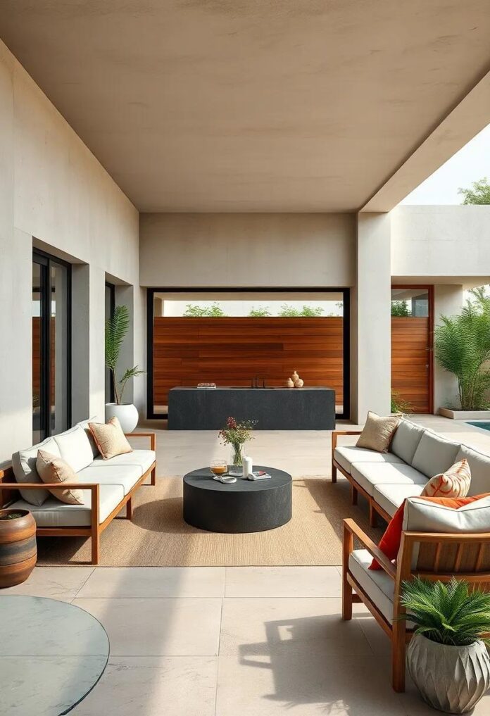 27 Stunning Minimalist Outdoor Spaces Featuring Sleek Furniture Designs