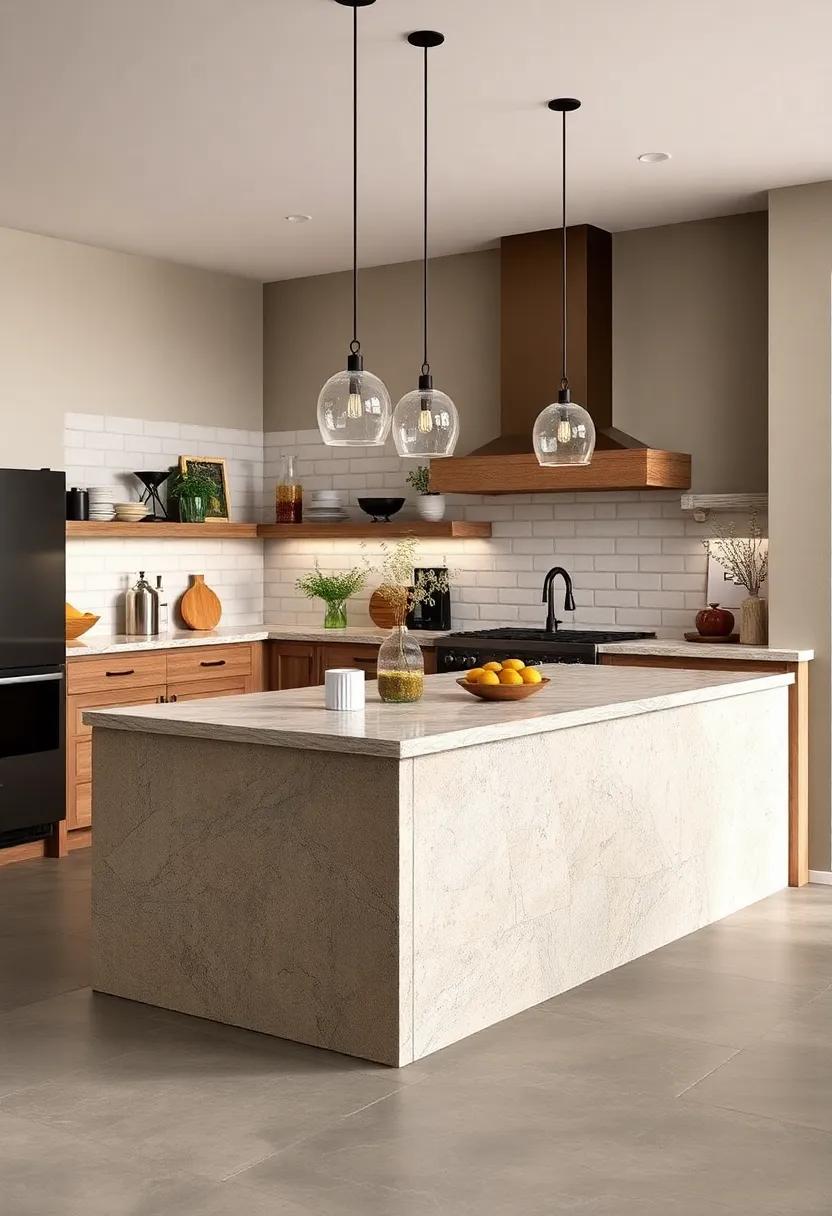 Heritage Stone Finish: A kitchen island with a beautiful stone finish,​ marrying aesthetics and​ practicality for ⁢a chic culinary workspace