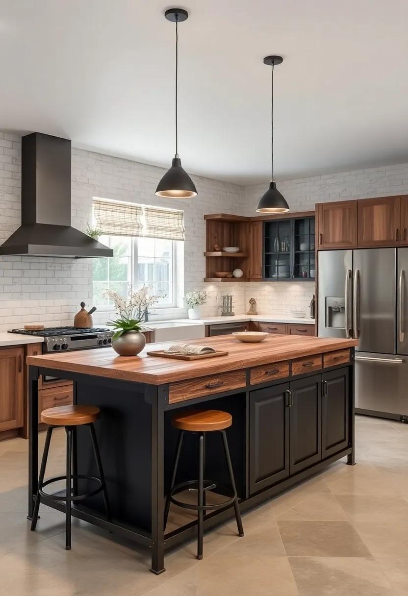 Industrial Chic: Transform your ⁣kitchen with a sturdy metal and ⁢reclaimed wood island ‍that⁤ merges industrial⁢ elements ‌with vintage flair