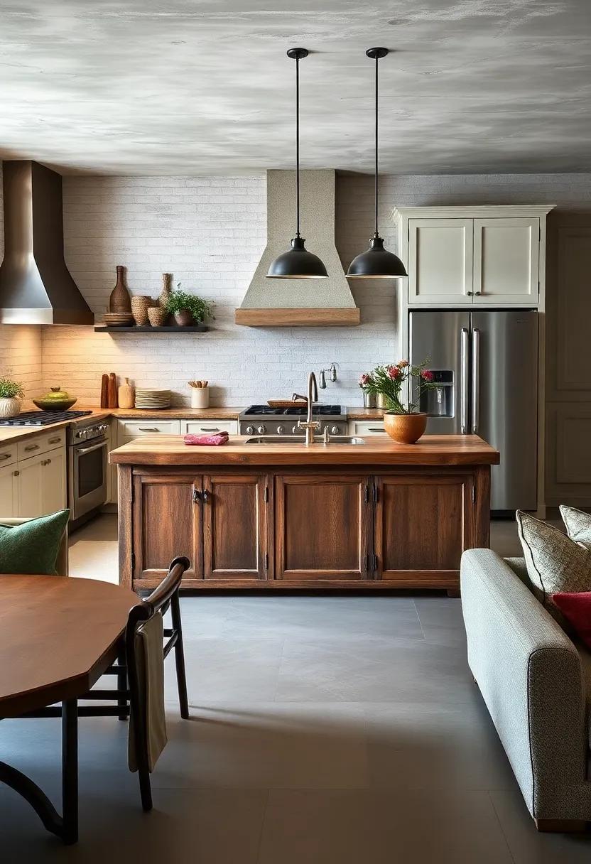 Quintessential Butcher⁤ Block:​ A heavy-duty antique butcher block island provides‍ a ⁢rustic‌ and functional centerpiece for ​any serious chef’s ⁣kitchen