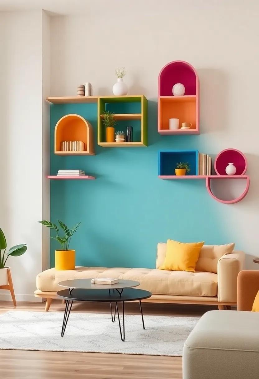 Whimsical Touch: Delve into imaginative shelving ideas that incorporate playful shapes and bright colors, bringing a ‍whimsical charm to ‍your ⁤living⁤ space