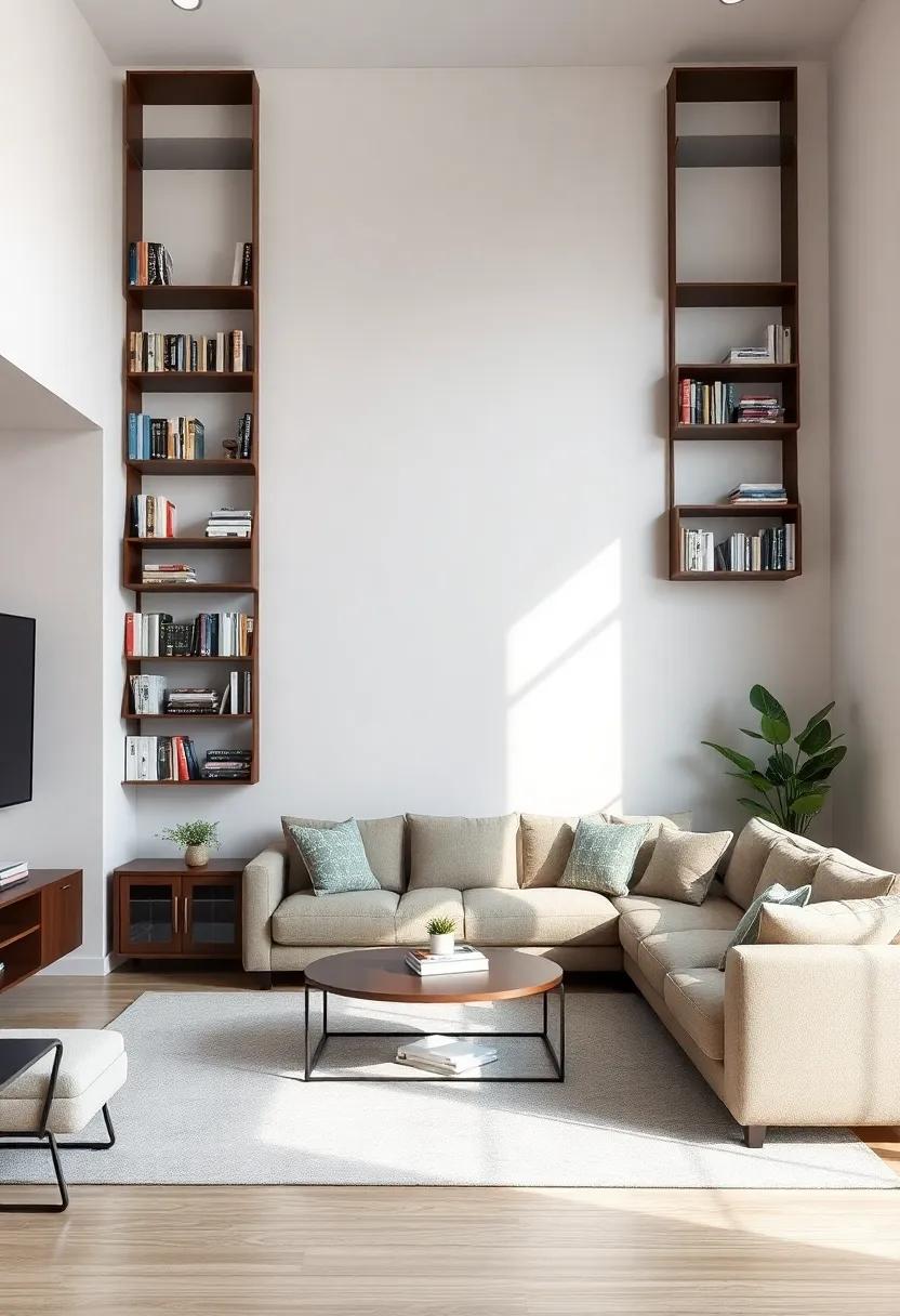 Modern monochrome: Explore sleek black‌ or ​white wall-mounted shelves that emphasize clean lines and ⁣a‍ modern⁣ aesthetic, perfect for a⁢ sophisticated apartment