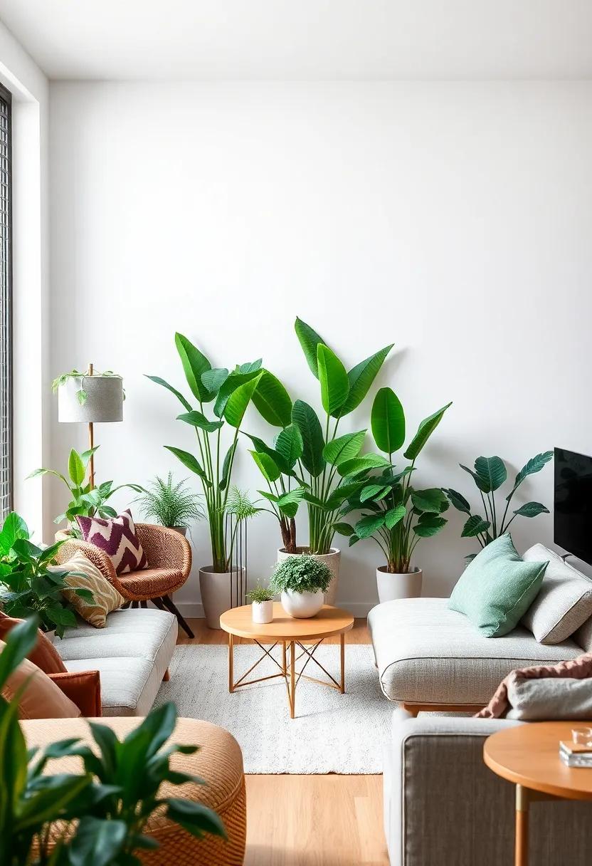 Faux Plant Grouping: For low-maintenance options, curate a ‍collection of⁣ realistic faux plants combined with real ones for a full display