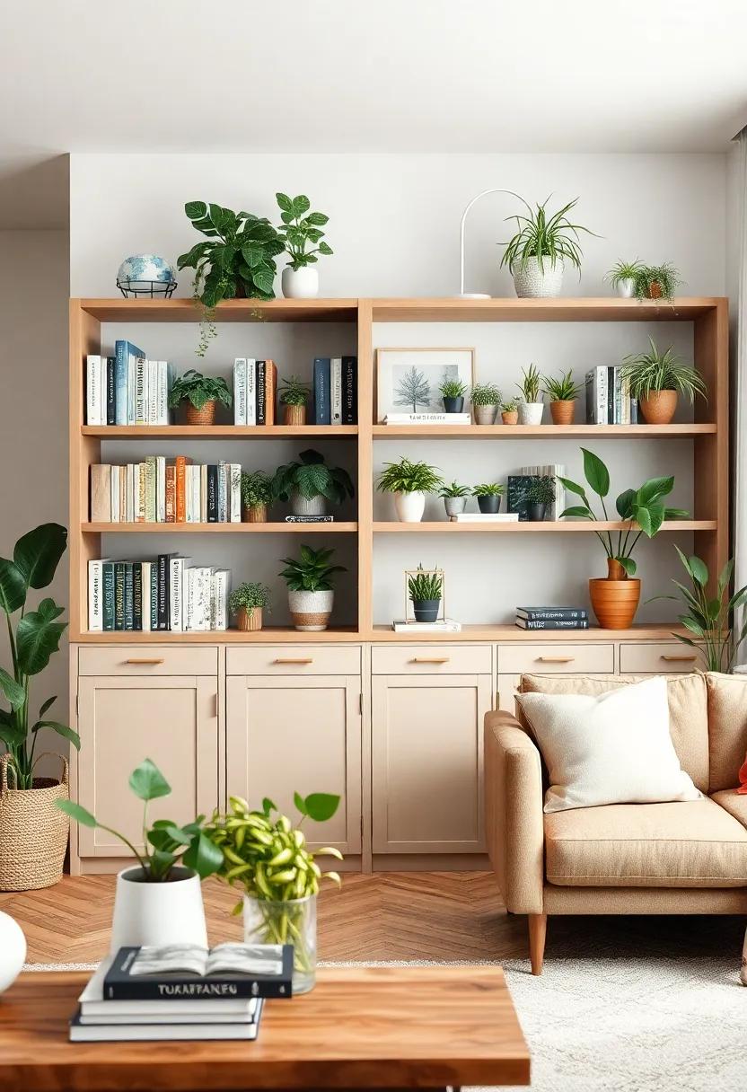 Botanical Bookshelf: ⁤Arrange a⁢ collection ​of gardening or botany books alongside plants on your bookshelf for ⁤an educational and⁢ visually appealing ⁢display