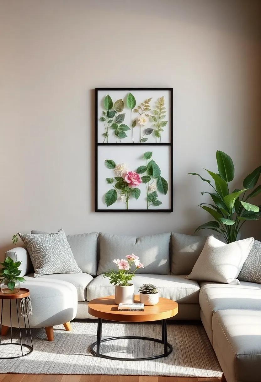 eco-Friendly​ Wall⁤ Art: Craft your own wall art‍ by pressing leaves and flowers ‍between glass or framing them for ⁣a personal,‍ organic touch