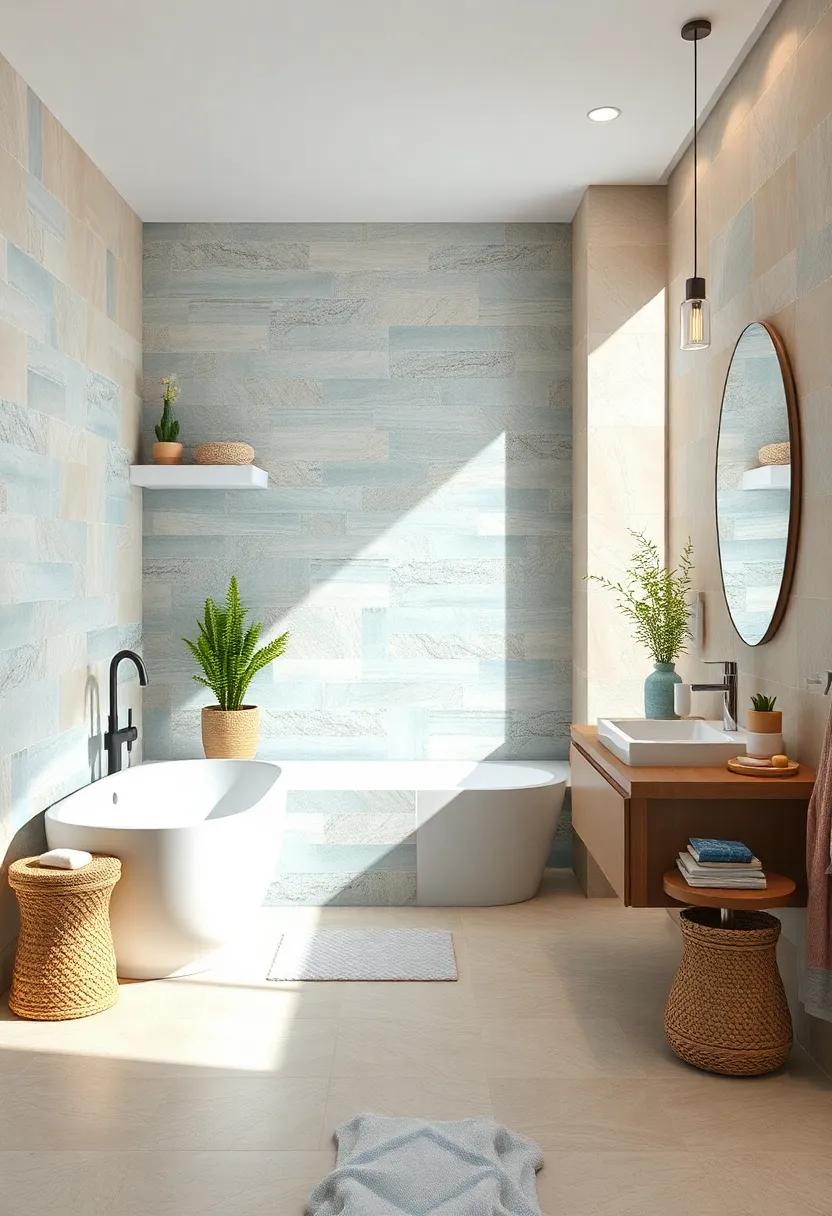 Coastal‌ Vibes: Incorporate light ⁤blue and sandy‌ beige ⁢tiles to ‍achieve a relaxed coastal ⁣feel that makes every⁤ bathing moment ​feel like a vacation