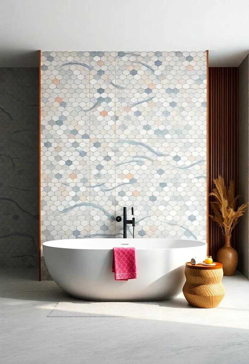Glossy ⁤Fish Scale ⁣Tiles: Consider fish⁤ scale ‌tiles for a whimsical ​touch that resembles ‍ocean waves and‍ encourages a serene bathing experience