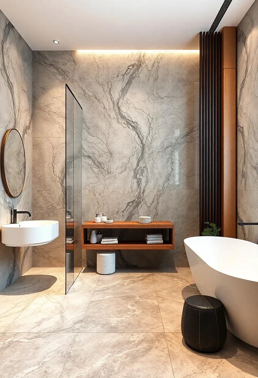 Luxurious Marble: Elevate⁤ your space ⁤with marble ​tiles, renowned for⁢ their sophisticated elegance and‌ ability to create a spa-like ‌ambiance