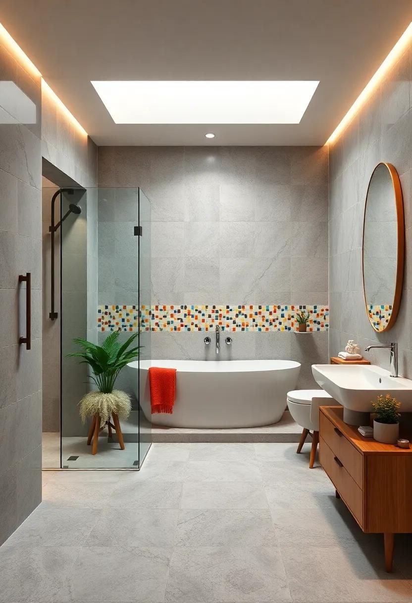 Mosaic Marvels: Incorporate ⁢colorful mosaics in your shower or‍ as ⁣a backsplash to add a playful touch and⁣ a‌ personal flair to your bathroom decor