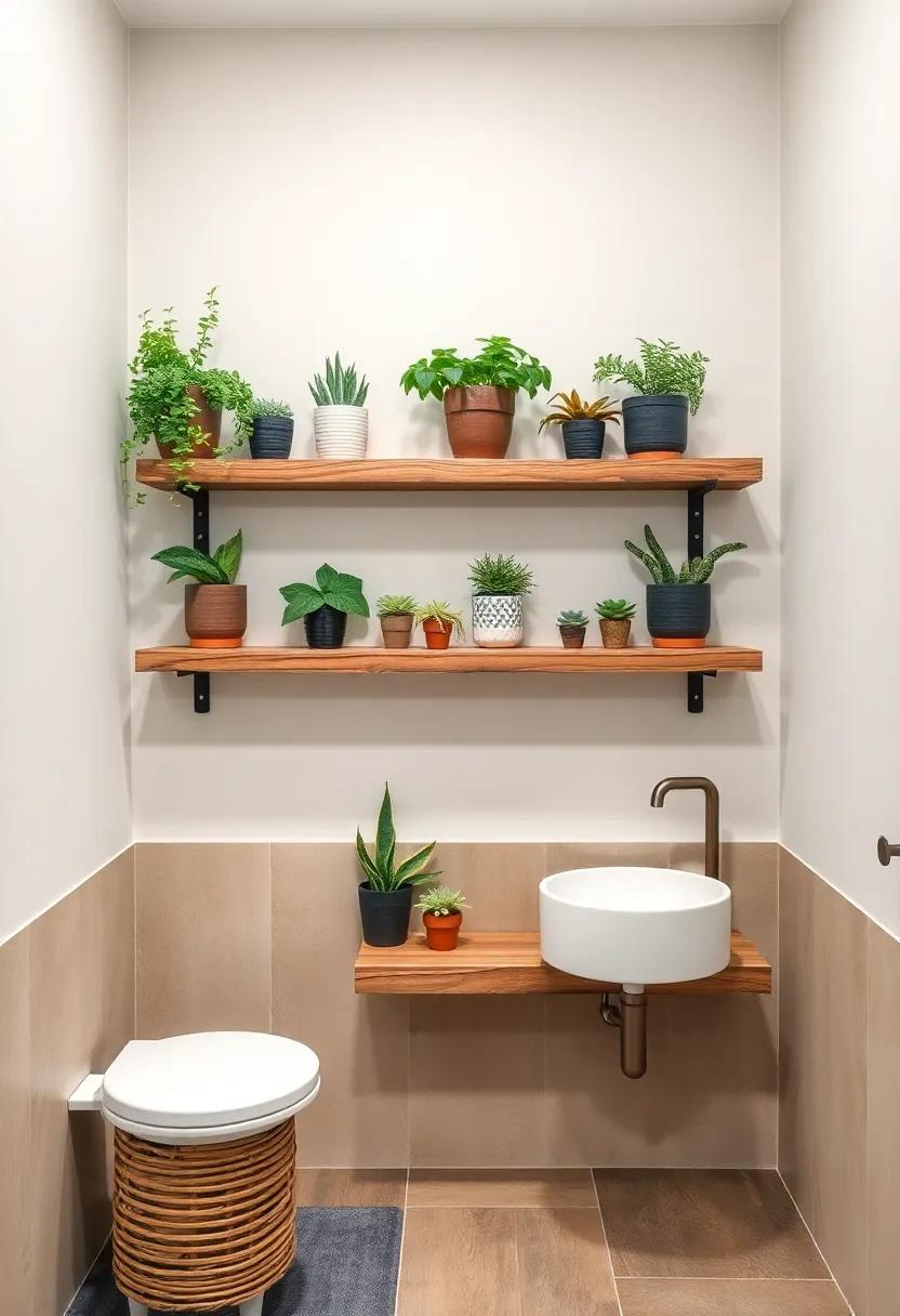 Succulent Shelving: Create shelving with rustic wood to showcase‍ plants and decorative items, ‍cultivating a⁤ relaxing, nature-inspired environment