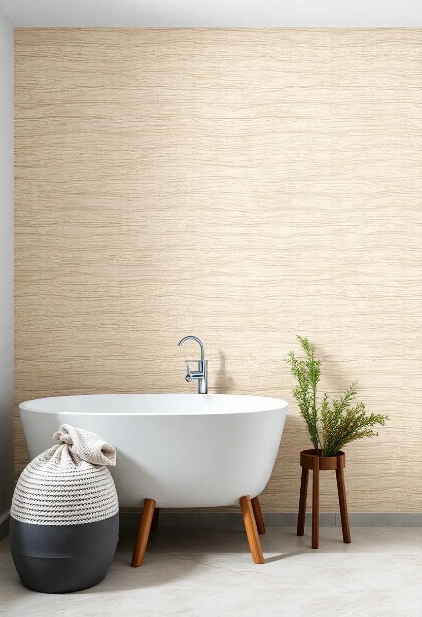 Natural Fiber Wallpaper: Uncover the potential of using natural fiber wallpapers that mimic the ⁢look ‌of wood or grass for a sophisticated rustic touch