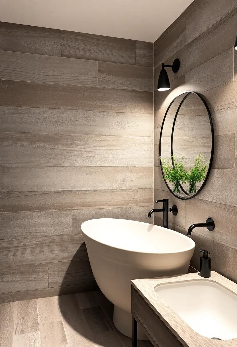 Whitewashed Ceilings: achieve a light and airy feeling in your bathroom by whitewashing wood ceilings, creating a​ serene retreat vibe