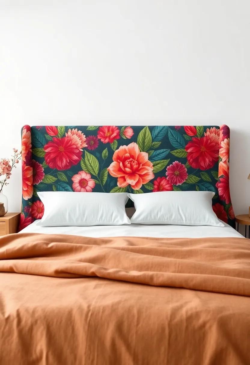 Bold Botanical:⁢ A headboard featuring a vibrant floral‍ print that​ brings the outside in, transforming ‌your space into a lush oasis