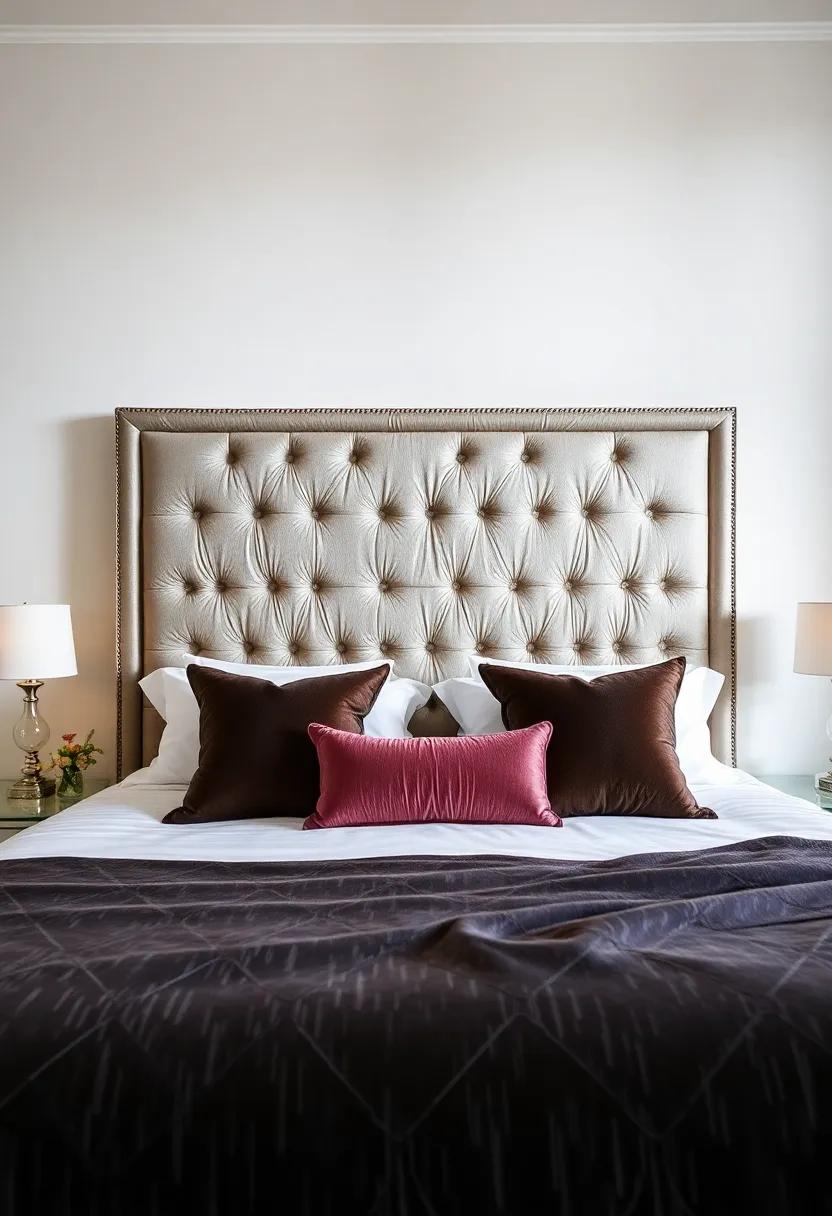 Hollywood Regency: ⁣An opulent headboard upholstered in plush fabric with⁢ mirrored accents, perfect for creating a glamorous bedroom