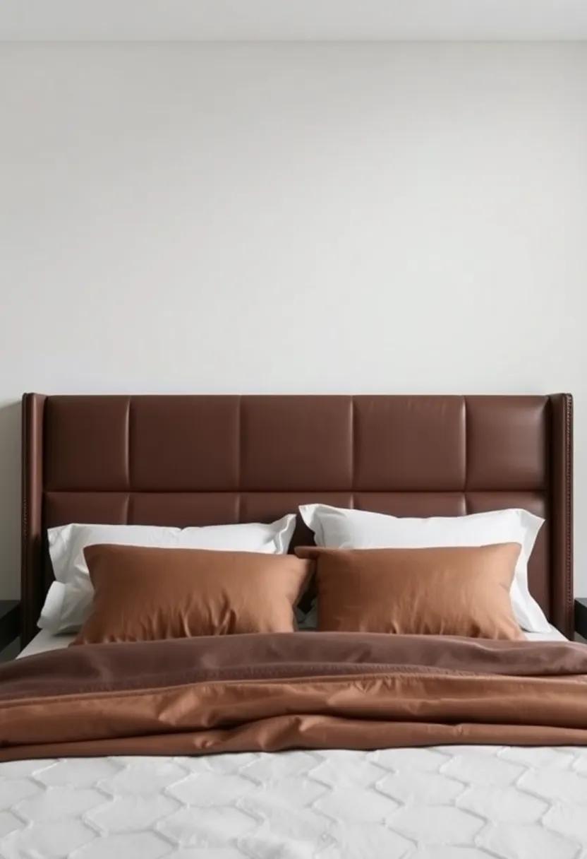 Luxe Leather: A‌ sleek leather-upholstered ​headboard that ‌delivers a contemporary​ touch, merging comfort with an upscale urban feel