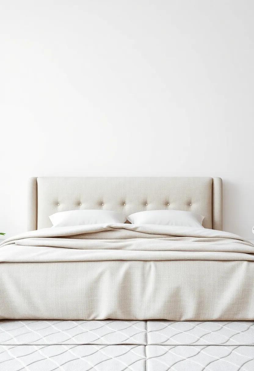Upholstered Elegance: A simple​ yet sophisticated headboard covered in soft,luxurious​ fabric that ​crafts‍ a ⁣clean​ and modern look