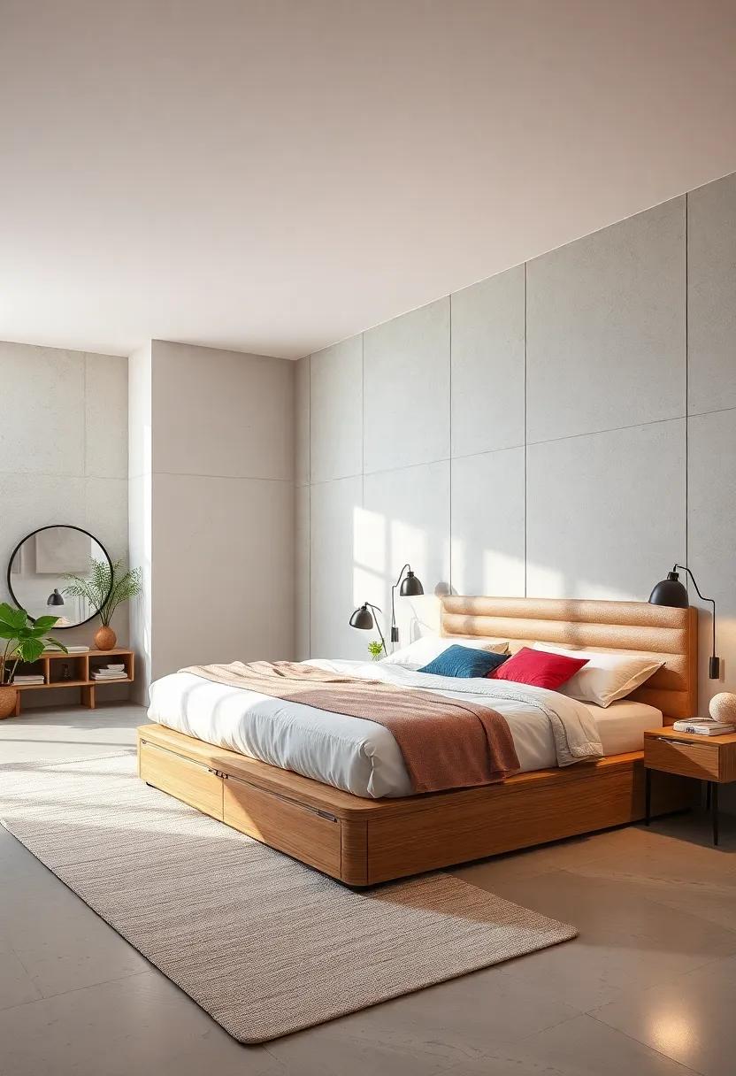 Dual Purpose Design: ⁢Integrate a platform ‌bed ‌with ⁣built-in drawers to maximize ​storage without ​compromising ‍style