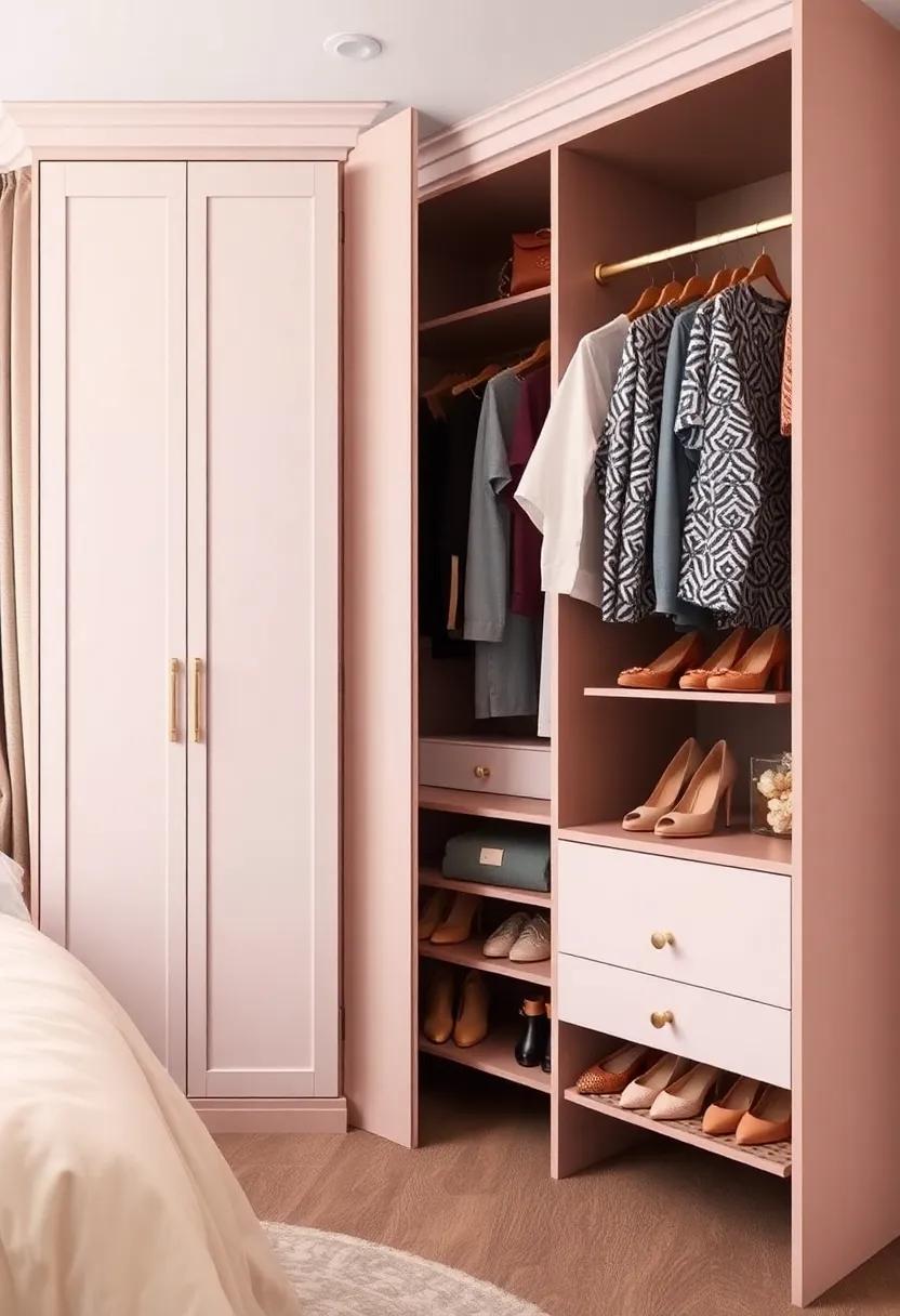 Art⁤ Deco ​Wardrobe with Glam Shoe Rack – Elevate ‌your storage game with ‌an Art Deco-inspired wardrobe that not ​only displays‌ clothing but also adds a glam touch with ⁤an ornate shoe rack