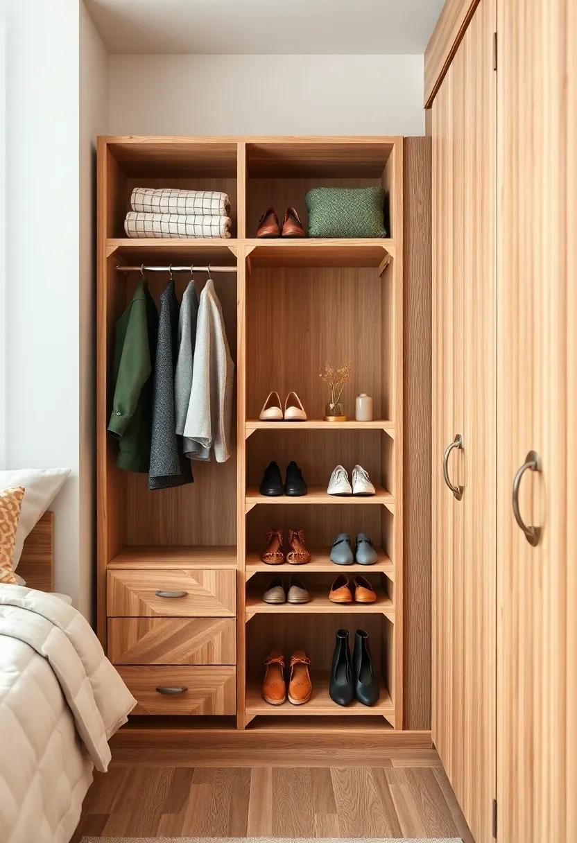 Eco-Friendly Wardrobe‌ with Bamboo Shoe⁣ Organizer – go green with a sustainable bamboo​ wardrobe featuring⁤ an innovative shoe organizer that’s both stylish and planet-friendly