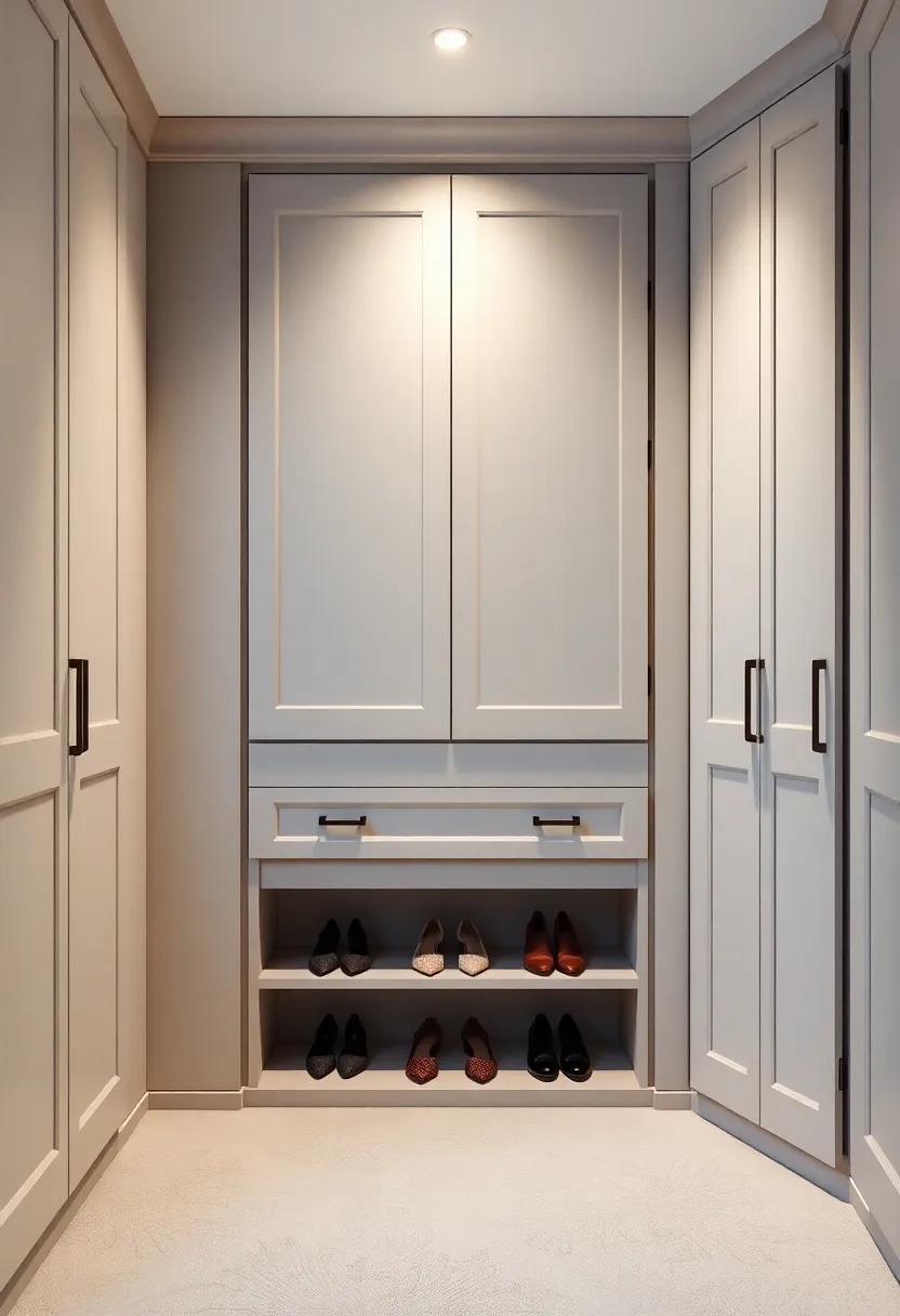 Elegant ⁣Wardrobe with Hidden ⁢Shoe Cove – ⁤Add a touch of ⁤sophistication with a beautiful wardrobe that has a hidden cove for shoes, ‌keeping your space tidy and‌ refined