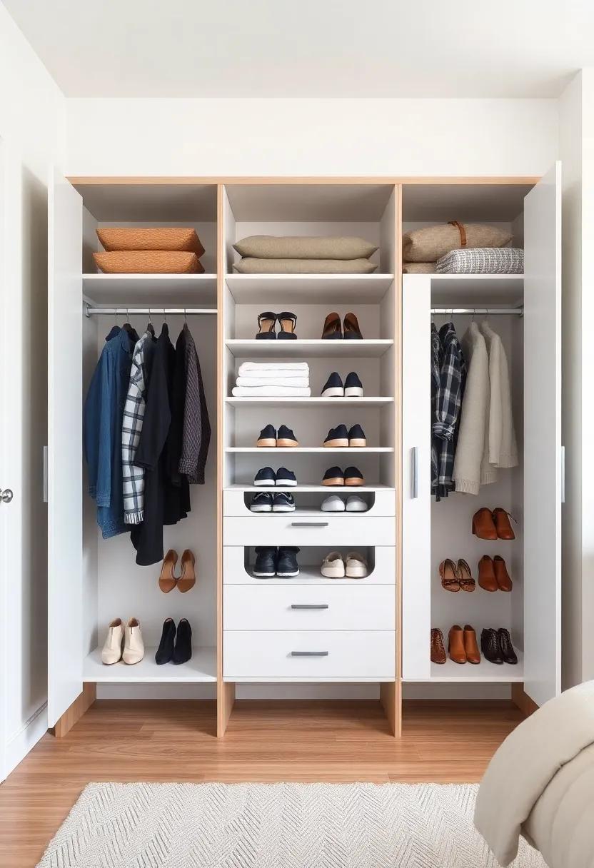 Modular Wardrobe with customizable Shoe Storage – Adapt your storage ⁣solutions with a modular‍ wardrobe system that ‍offers customizable ‌sections for ⁣shoes, making ‌adjustments as needed