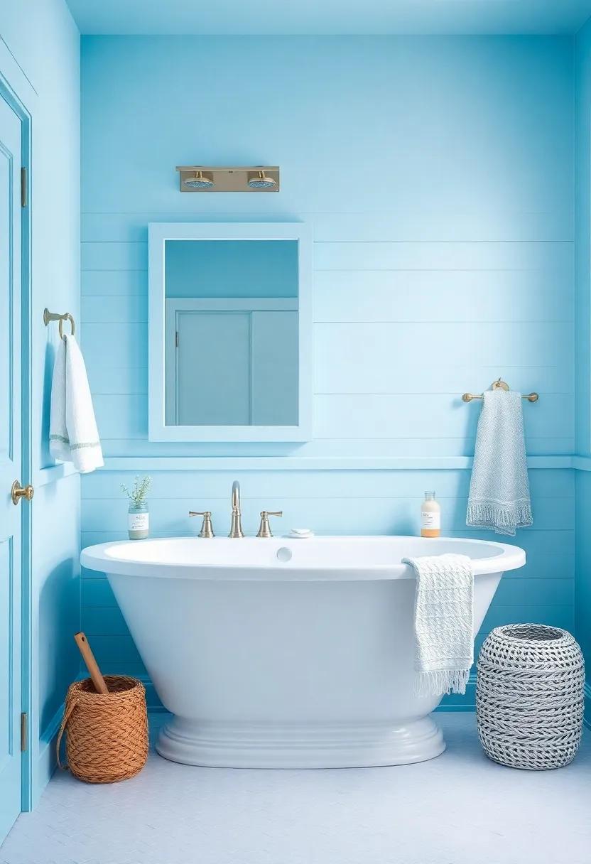 Coastal Charm: ⁢Embrace a seaside vibe with pale blue walls, white shiplap, and nautical‌ decor that‌ transports you ​to the⁤ beach