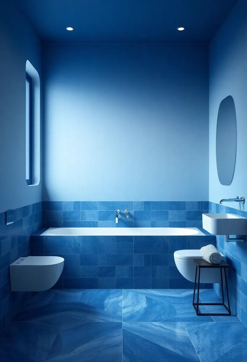 Elegant Ombre: Implement an ⁤ombre effect on ⁣your ‌tiles transitioning from ⁣dark to light blue for a‍ unique and sophisticated touch