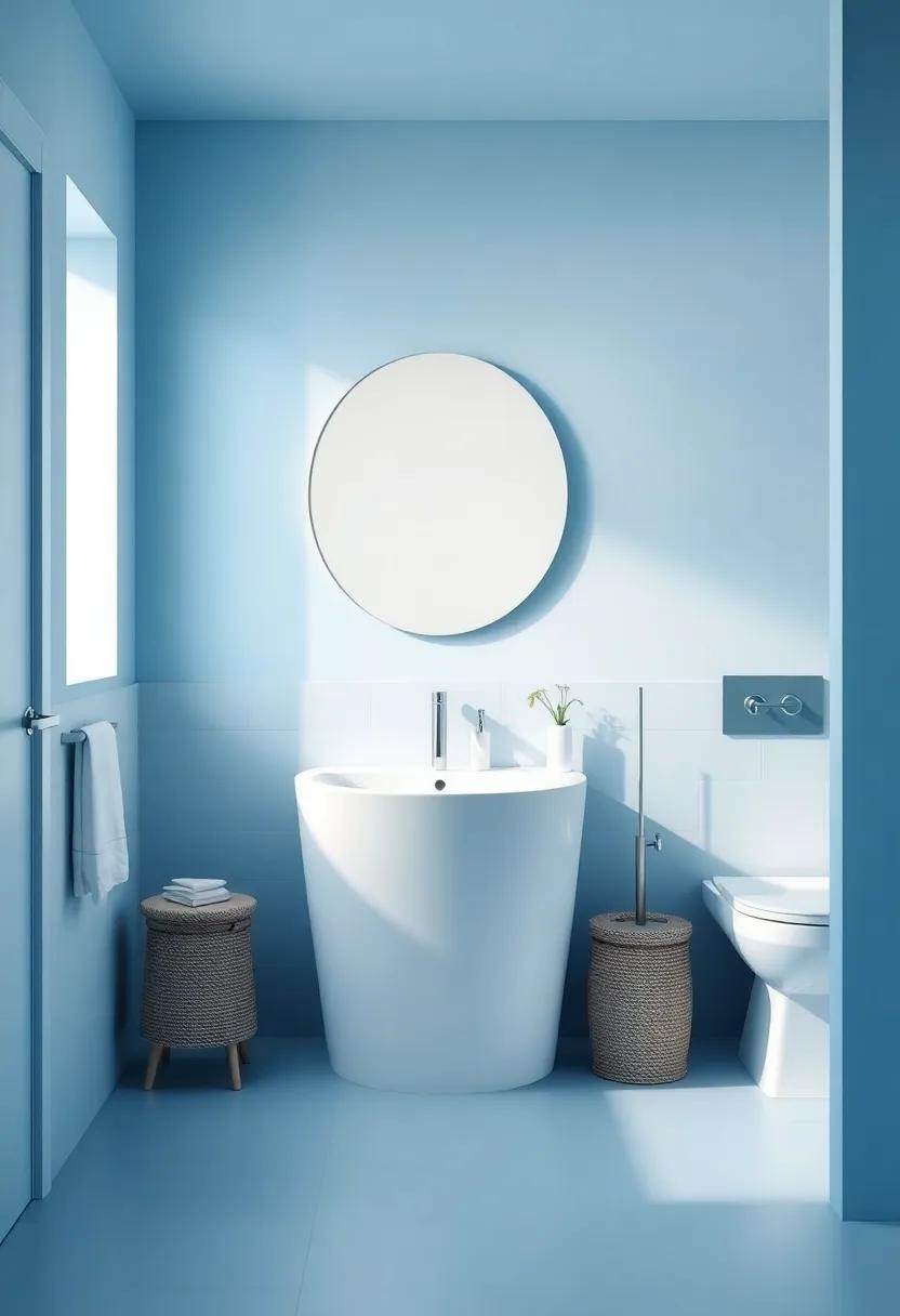 Scandinavian Simplicity:‍ Adopt the minimalist‍ approach with⁤ pale blue ⁢walls and ⁣simple fixtures for ⁣a clean and serene space