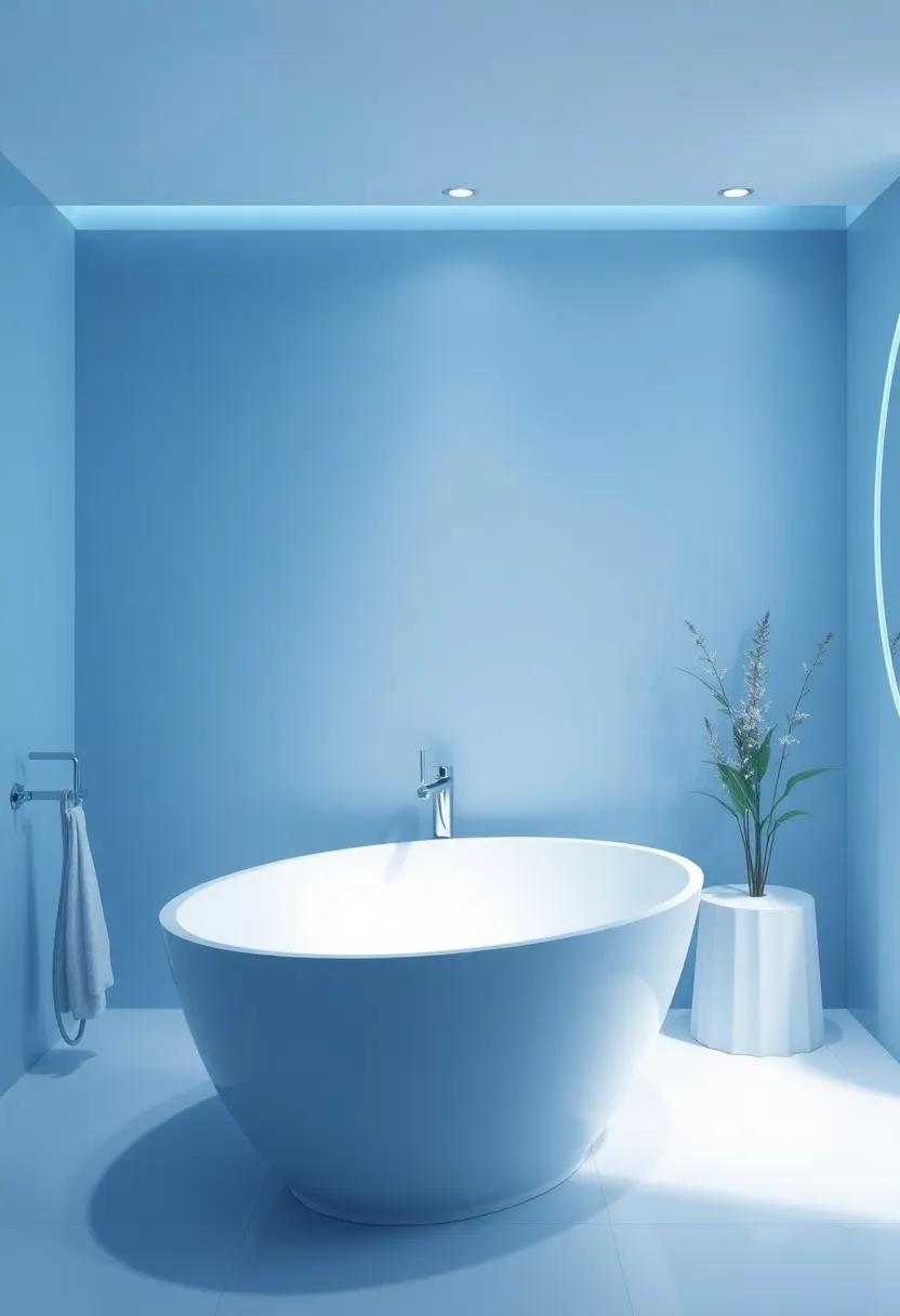 Soft​ Lighting: Employ dimmable blue lighting options⁢ for a soothing ambiance, ideal for relaxing baths