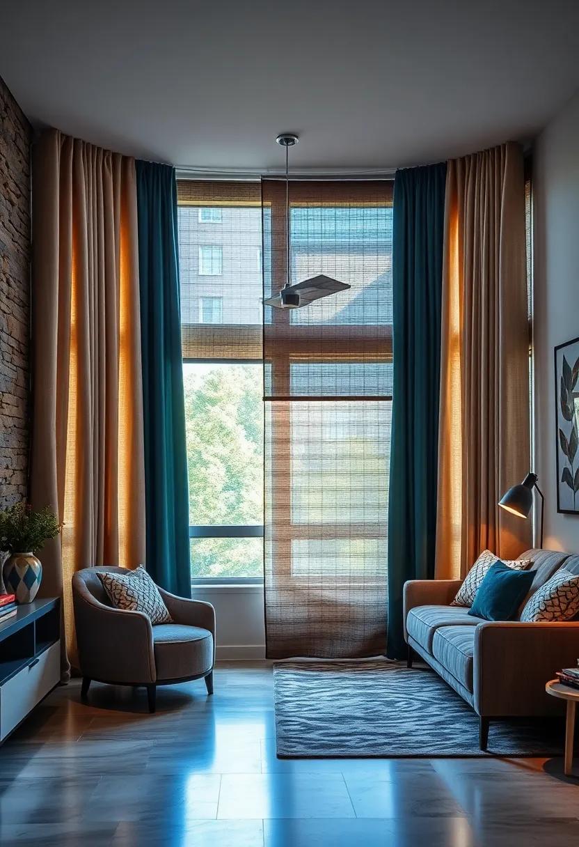 Layering Curtains and Blinds for a ⁢Dynamic Visual Experience