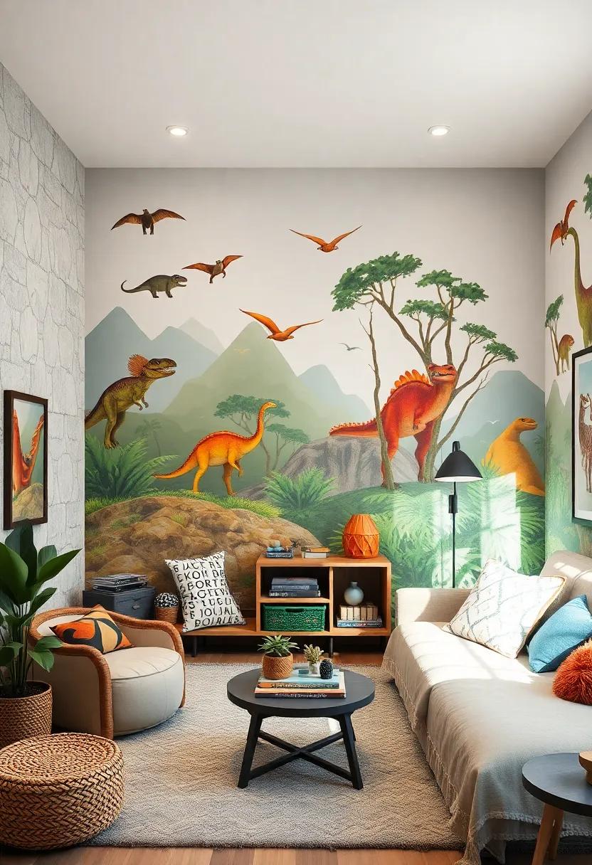 A Whimsical World⁢ of Dinosaurs: Transform your boy's room ⁤into a prehistoric ‍paradise where friendly ⁢dinosaurs roam, igniting ⁤curiosity ⁤and adventure