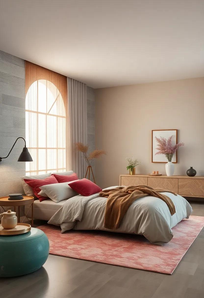 Textured Tranquility: Using Fabrics and‌ Patterns ⁣to enhance color Impact