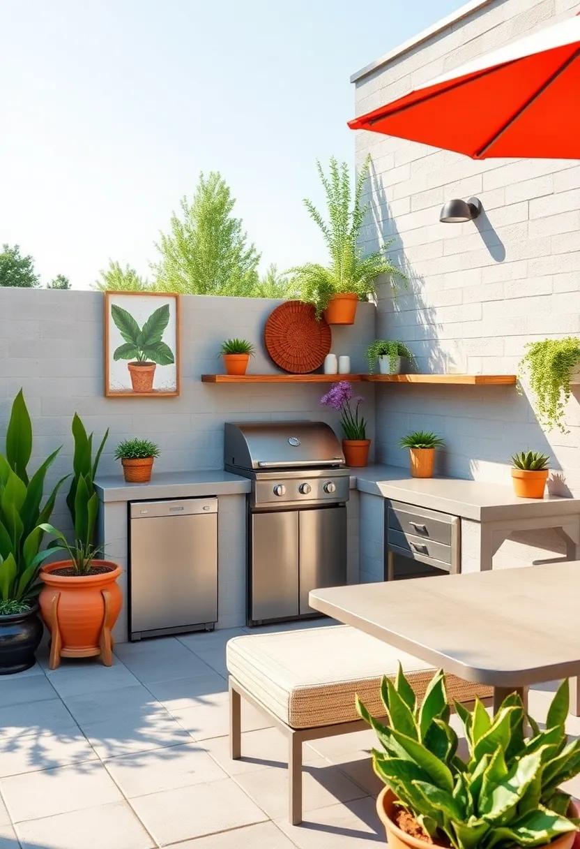 Add Decorative touches: Personalize your cinder block kitchen⁢ with art,plants,and colorful accents