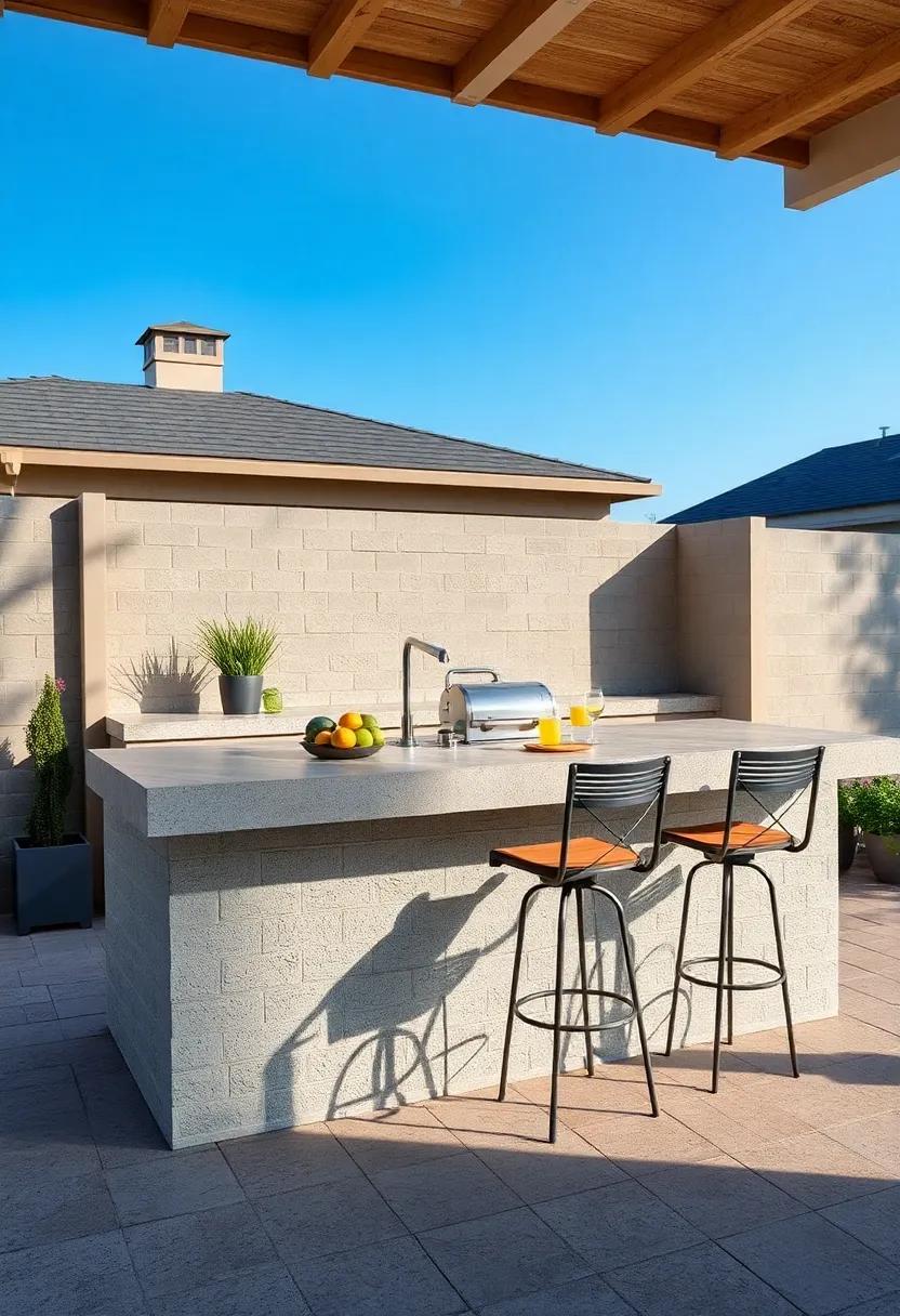 Create ⁣an Island ⁤Bar: Transform a⁢ section of cinder block into a beautiful island bar⁣ for drinks​ and socializing