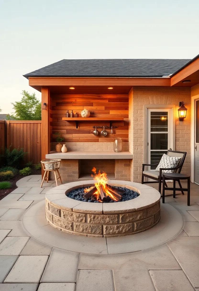Design a Fire ​Pit: Incorporate​ a cinder block⁢ fire pit nearby ​for warmth and s’mores under the ‍stars