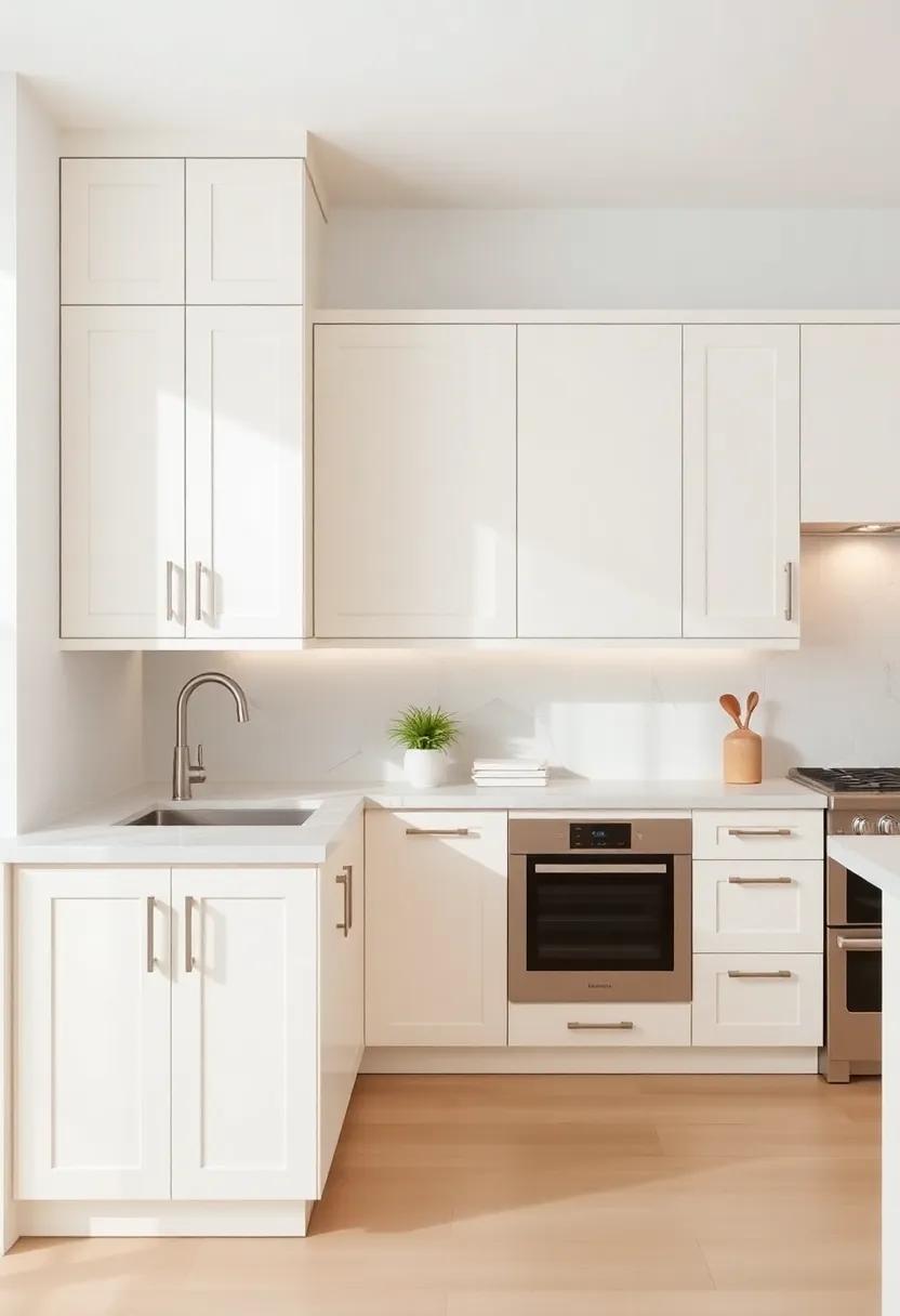 Embrace Minimalism: Opt for sleek, cream-colored cabinets paired⁣ with minimalist hardware for a contemporary look that elevates simplicity